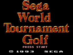 Sega World Tournament Golf (Europe) Title Screen